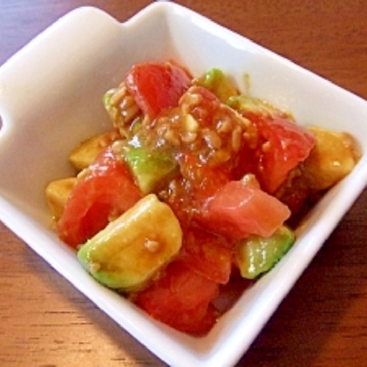 醤油麹で！アボカドとトマトの醤油麹和え☆